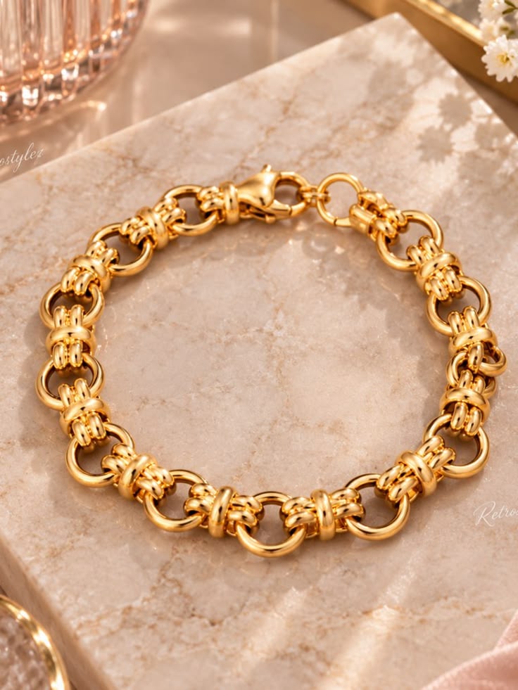 Gold Chain Link Bracelet